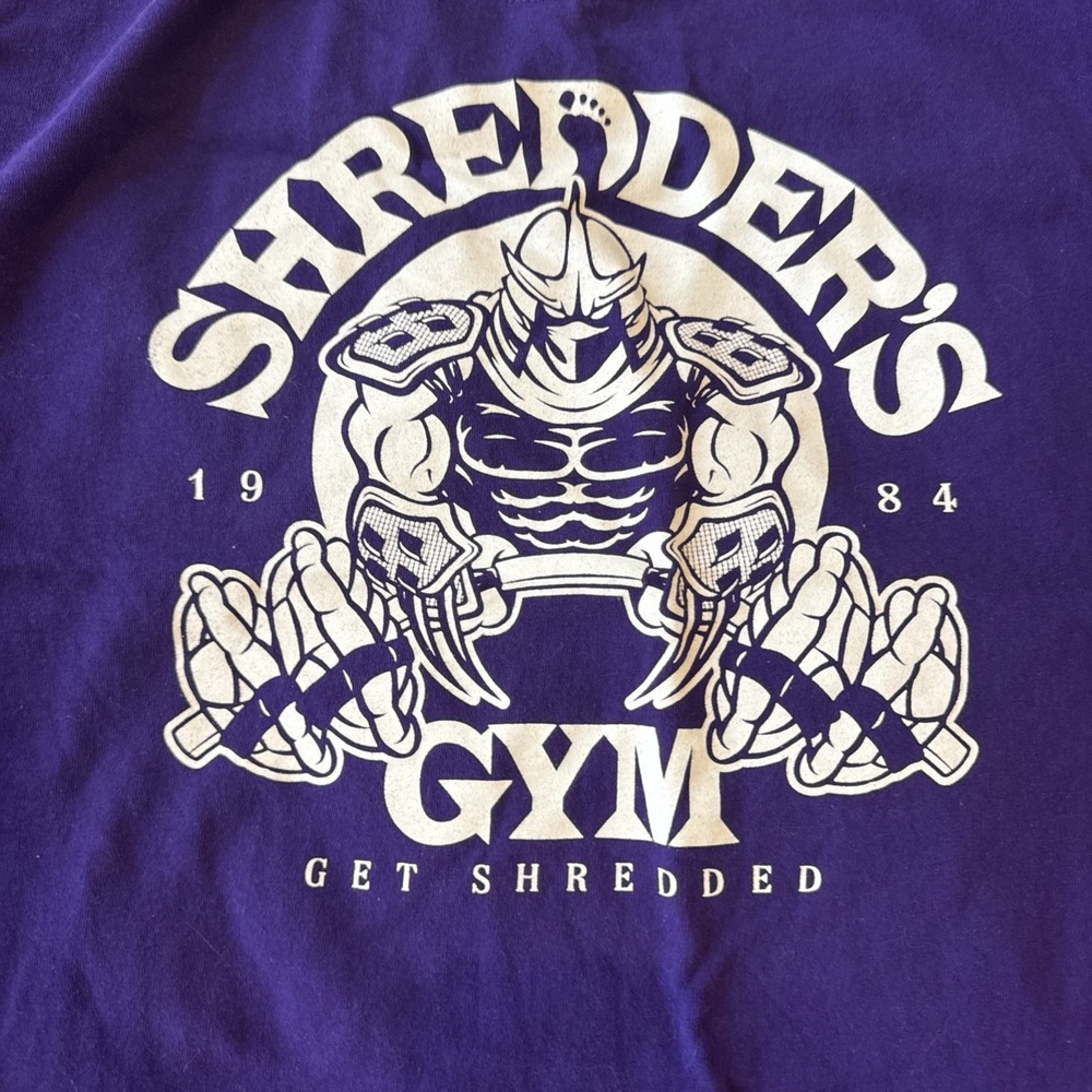 Vintage TMNT Purple Shredders Gym T-shirt Men's XL - Picture 2 of 7